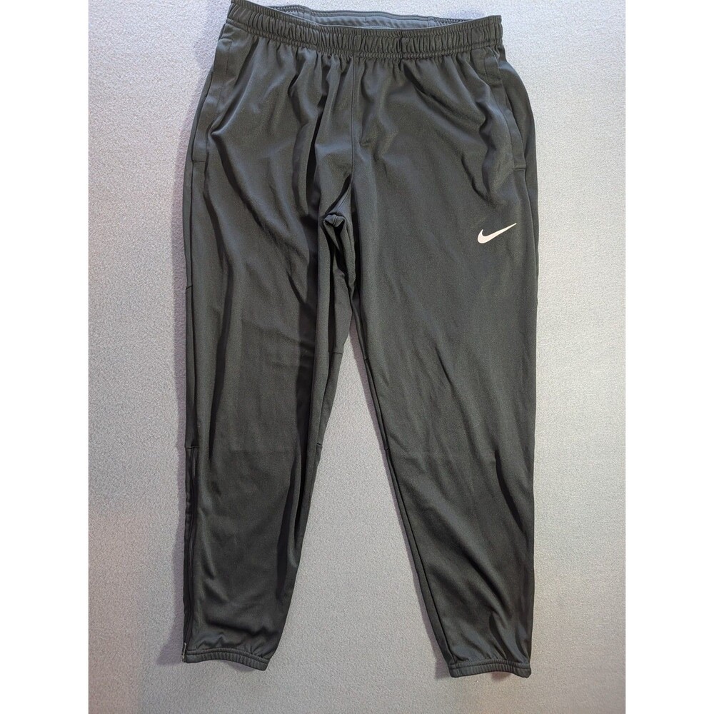 Nike Therma-FIT Pants Medium Black Tapered Ankle Zip Athletic Joggers